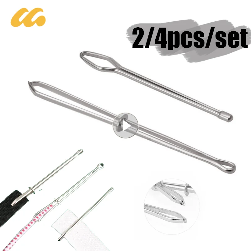 Elastic Metal Drawstring Rope Threaders Elastic Cord Rope Threader Clip Self-Locking Tweezer Used Sewing Accessories DIY Tool