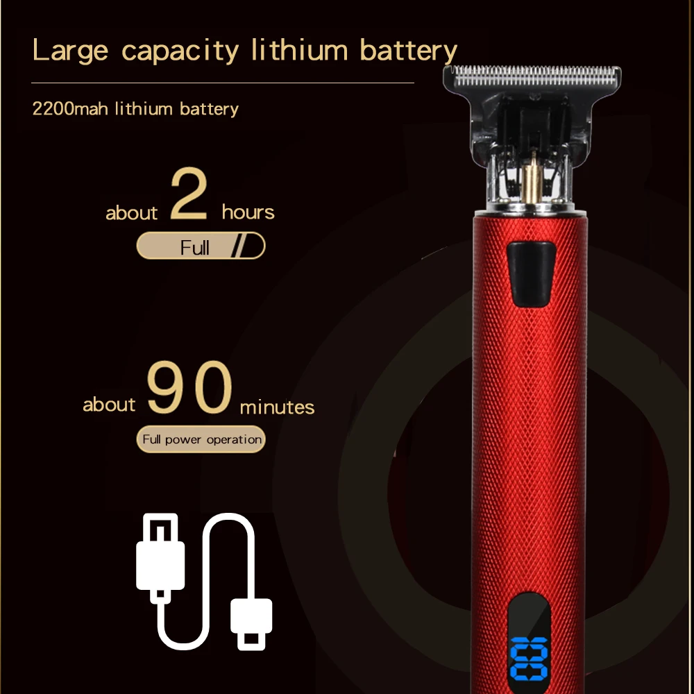 شاشة LCD رقمية، ماكينة حلاقة معدنية بالكامل للسفر، ماكينة حلاقة كهربائية محمولة، ماكينة قص الشعر للنساء