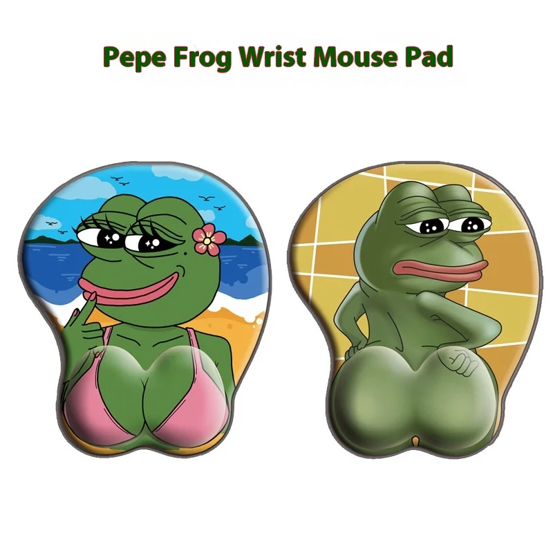 Sad Frog 3d Massage Mouse Pad Wrist Mouse Pad Comfortable And Funny Green Frog Big Mouth Smiling Frog Mouse Pad  Pepe Boys Gift