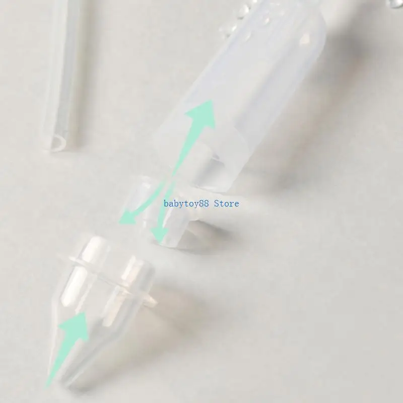 

Y4UD Мягкий силиконовый детский назальный аспиратор Портативный очиститель носа для легкого дыхания