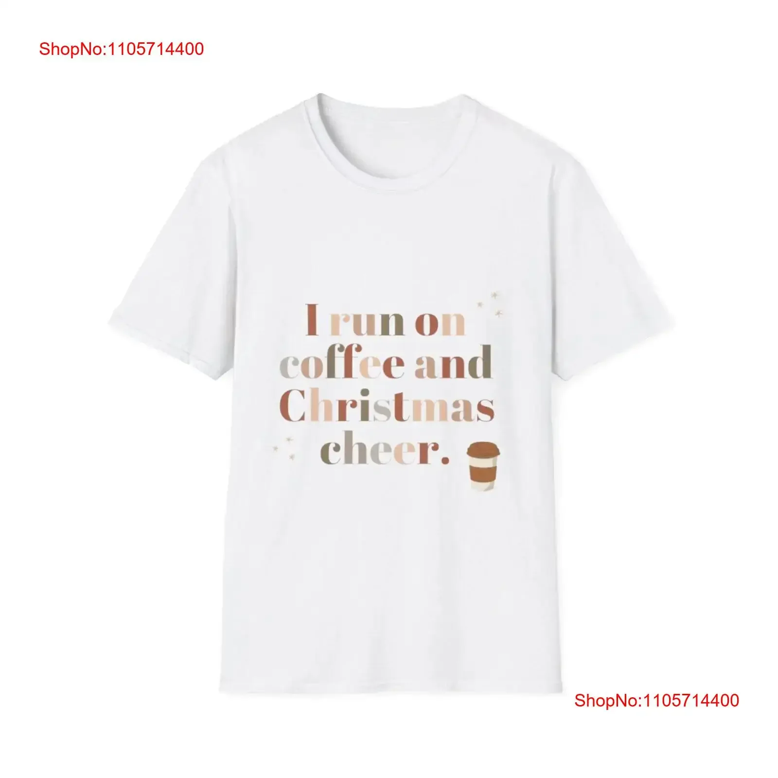 Christmas Cheer and Coffee Softstyle T Shirt Holiday Festive Xmas GifT Lover Top Seasonal vintage Washed homme Stretched