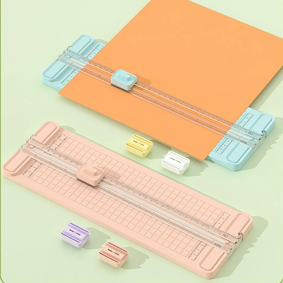 Ręczna obcinarka do papieru 4 w 1, dwukierunkowa, do biura, z 4 wymiennymi głowicami tnącymi, idealna do szkół, biur i domów.