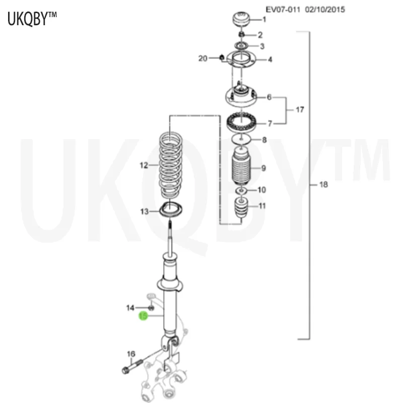 

Suitable for 06-15 Ch ev ro le t Ji ng ch en g rear shock absorber rear shock absorber rear engine 9049355