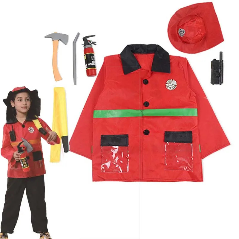 Boy Child Halloween Carnival Party Costumes Construction Worker Career Costumes For Kids