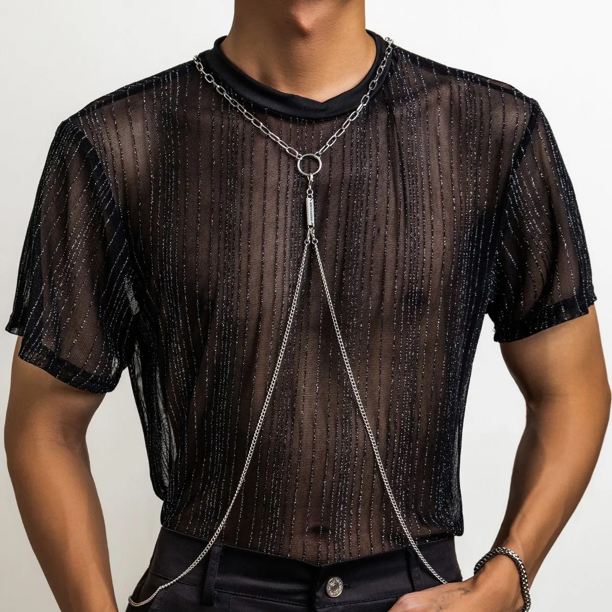 المثيرة الملابس الداخلية مثير الاكسسوارات الخصر سلسلة مثير للرجل ليلة المعدة مجوهرات سلسلة ملابس رجالية مجوهرات من صلب لا يصدأ Bdsm