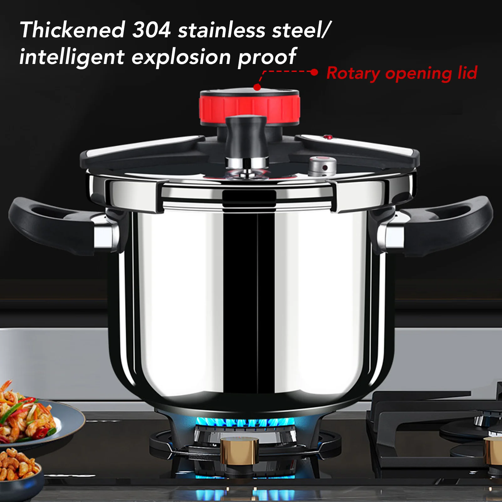 Large Pressure Cooker Household 304 Stainless Steel Pressure Cooker Multi Functional Explosion Proof Pressure Cooker