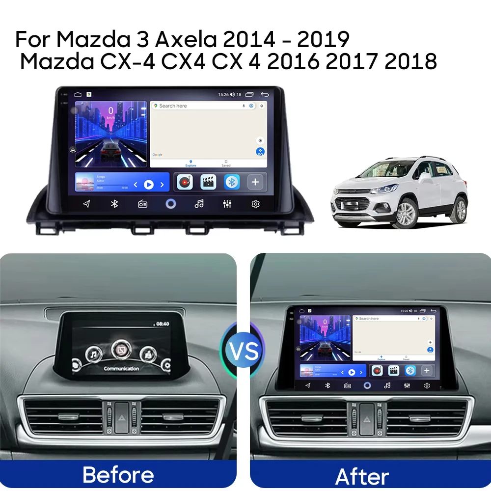 Android 14 Car Radio For Mazda 3 Axela 2014 2015 2016 2017 2018 2019 Auto Player Navigation GPS Multimedia Carplay No 2din DVD