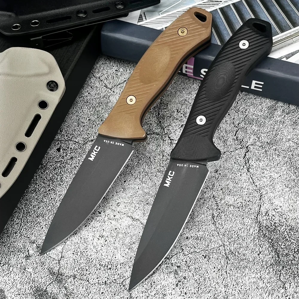 MKC TF24 Multi-fuctional Straight Knife G10 Handle 9Cr13Mov Blade Outdoor Camping Survival Tactical Combat Multi-tool Men's Gift