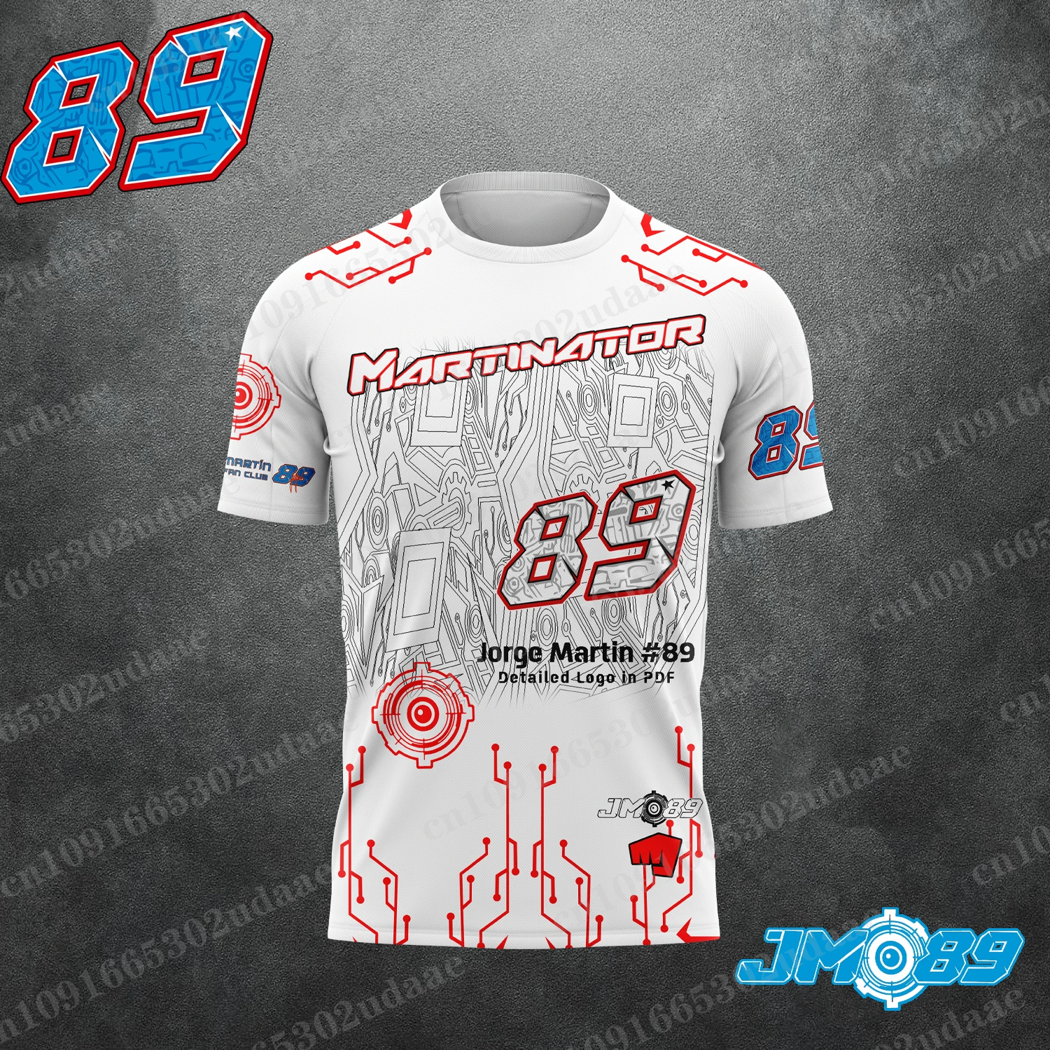 2024 New Motorcycle Race 89 Driver Jorge Martin Fan Men\'s Summer Sports and Leisure T-shirt