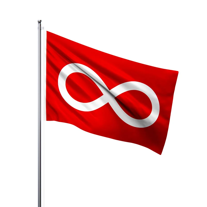 Gaslight Gatekeep Girlboss 5' x 3' Metis Red Version Indigenous Peoples of Canada Flag Banner 150cm x 90cm