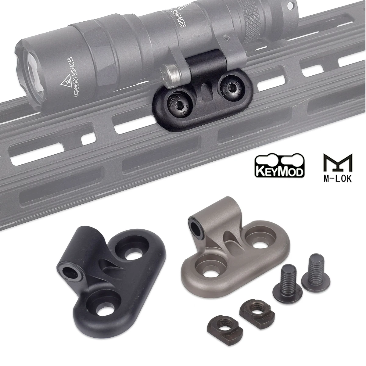 Uchwyt Airsoft Surefire RM45 Offset Mlok do M340C M640DF M640V-DF M600DF, mocowanie lampy do M-LOK Keymod GBB Szyna Picatinny