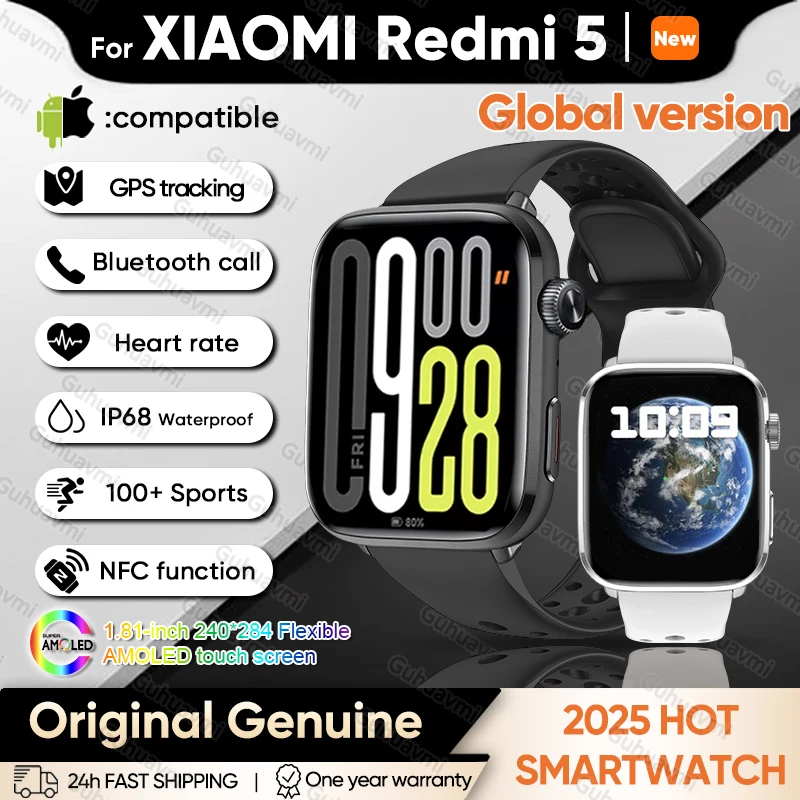 

Новинка 2024 года для часов Xiaomi, глобальная версия, GPS-отслеживание, Bluetooth-вызов, NFC, сердечный ритм, водонепроницаемый спортивный фитнес-умный браслет для мужчин