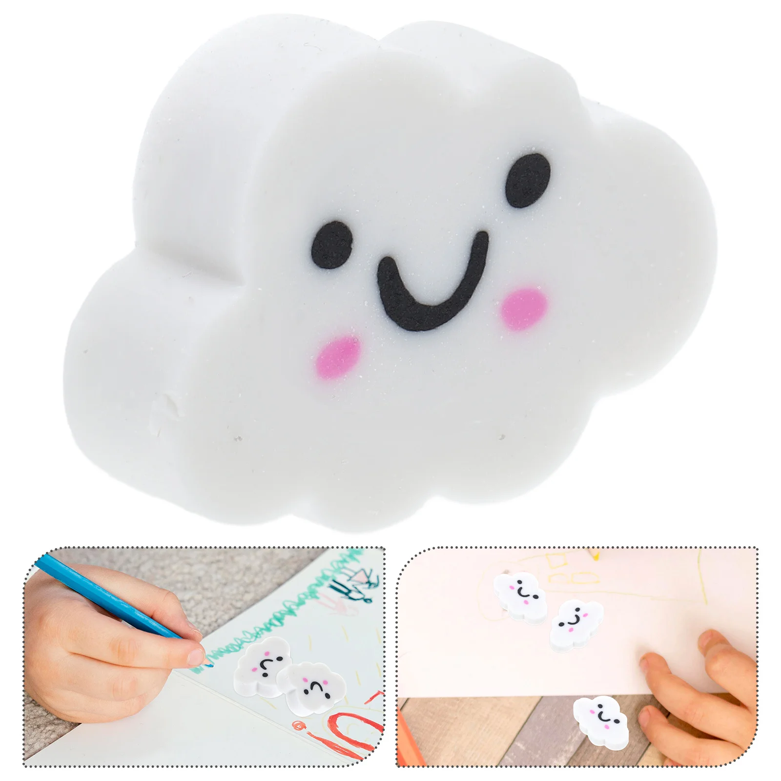 

50Pcs Cloud-Shaped Mini Erasers Cute Soft Pocket Erasers School Prizes Kids Goodie Bags Drawing Supplies Novelty Mini Eraser