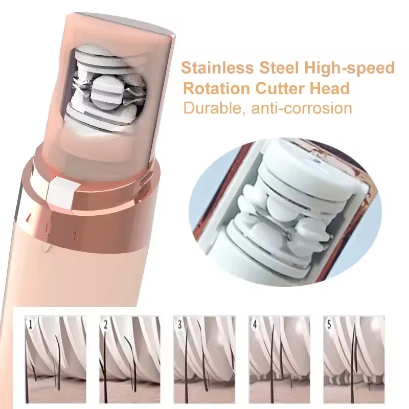 High Quality Electric Epilator with LED Light Women Hair Shaver Facial Hair Removal Device