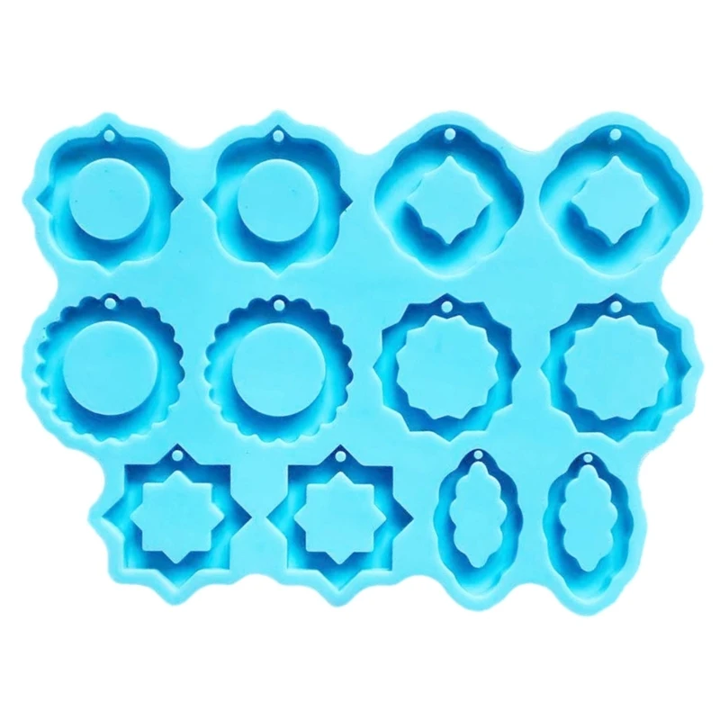 Silicone Flower Keychain Molds Diy Pendants Geometric Earrings Collection Molds