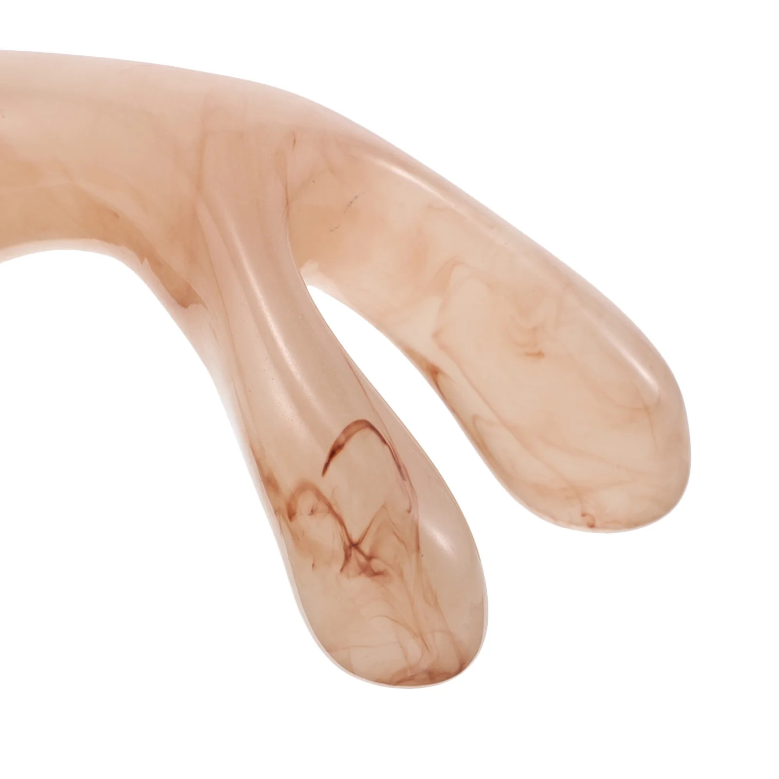 2 قطعة الراتنج المزدوج شوكة الأنف مكشطة رئيس مدلك المحمولة غوا شا أداة البيج العنبر تصميم مريح تحسين التنفس الأنف