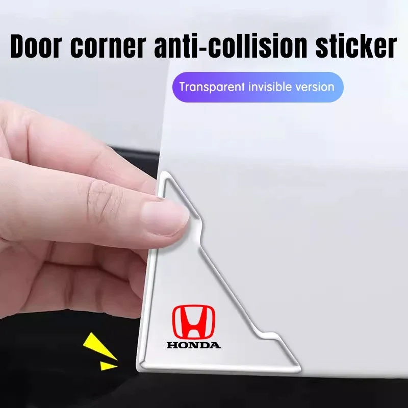 Universal Car Door Corner Anti-collision Covers For Honda Fit Jazz GK5 Civic Type-R CRV Pilot Accord Insight Spirior City HRV