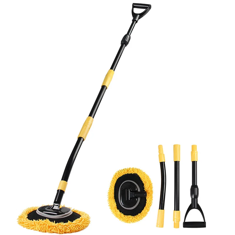 New car cleaning tool retractable bending rod car wash brush, removable without hurting the car paint