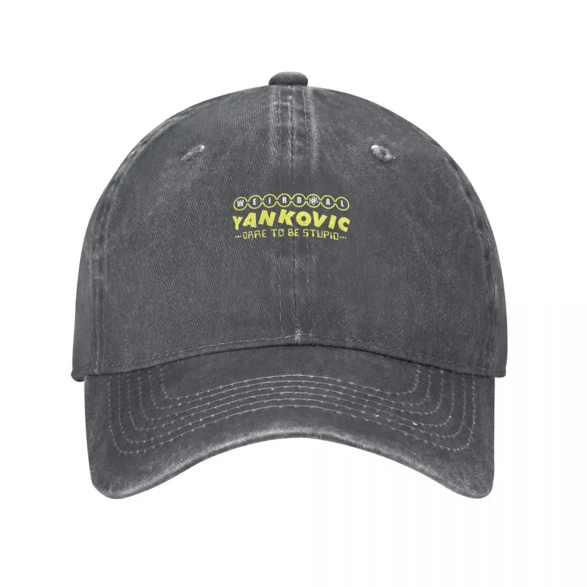 

Weird Al Arts Yankovic - Dare To Be Stupid Baseball Cap Big Size Hat black Funny hats hats for men Hats Man Women's