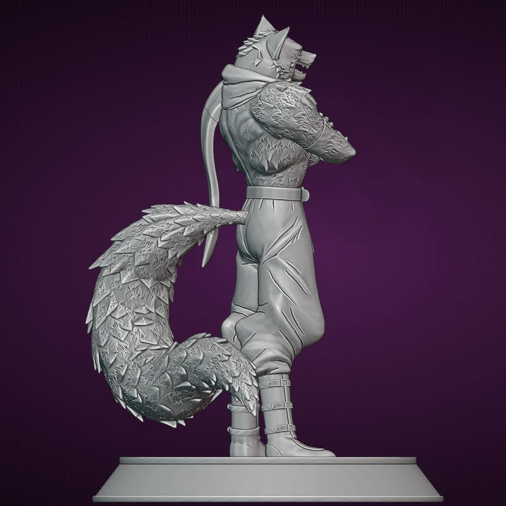 1/24 3d Print Model Kit Bergamo Wolf Resin Figure Model Kit Unassembled DIY Miniature Reduction Statue Unpainted Kit Toys