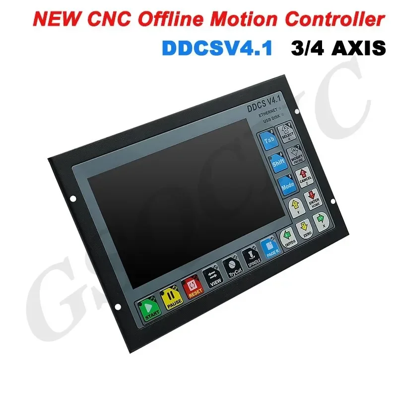 New Upgrade DDCSV4.1 3/4 Axis G Code CNC Offline Stand Alone Controller For Engraving Milling Machine With E-Stop MPG Handwheel