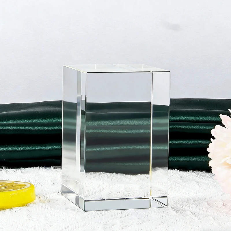 

Transparency K9 Crystal Block Cube for xtool Laser Engraving Rectangular Columnar Blank Crystal Glass Cube Paperweight