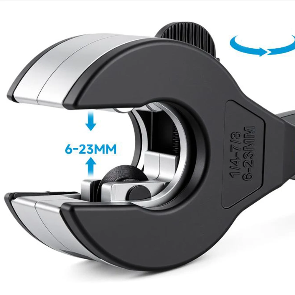 قاطع أنابيب السقاطة الدقيق لقطع أنابيب الألومنيوم والنحاس الصلب 6 23 مللي متر مع تصميم مريح للوصول إلى المساحة الحدقة