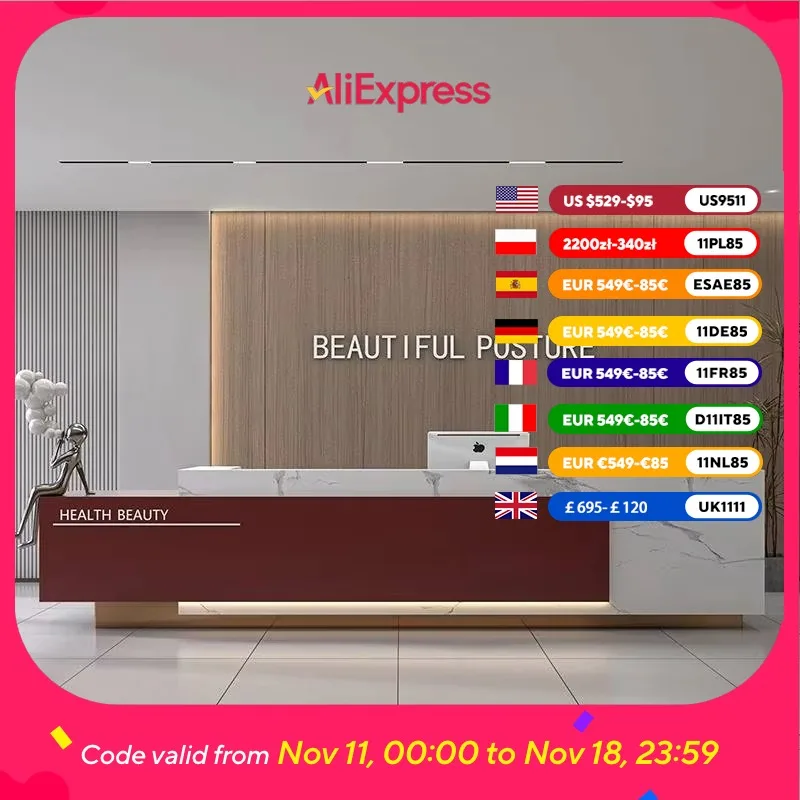

Aesthetics Beauty Reception Desks Counter Large Luxury Computer Reception Desks Office Modern Biurko Do Recepcji Furniture