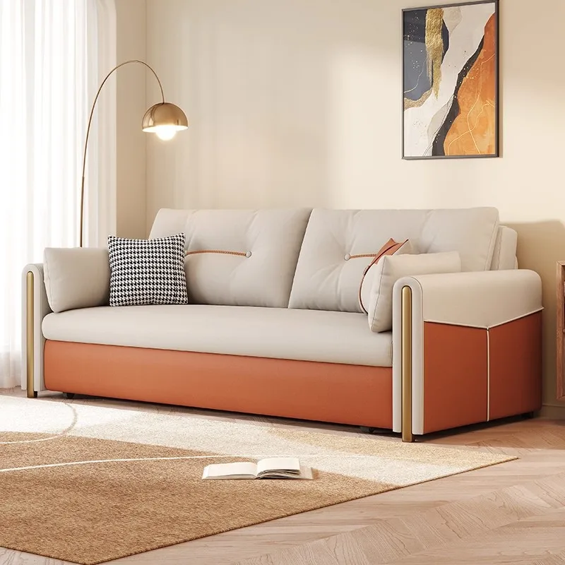 Light luxury and high-end sense, folding sofa bed, one-in-one dual-use, small apartment living room two-in-one