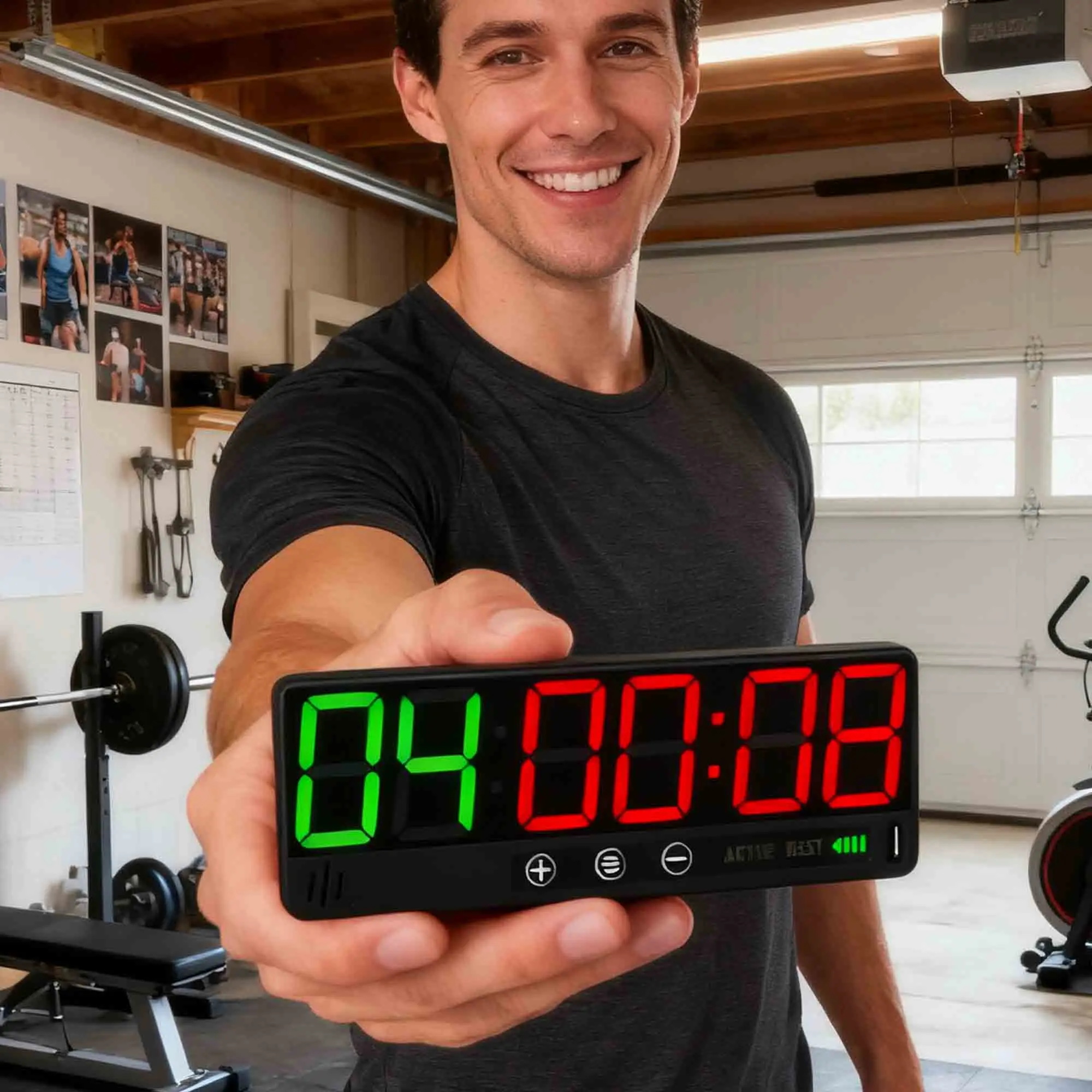 

CHEETIE CP50A 1.5 Inch LED Digital Portable GYM Timer Mini Fitness Workout Clock for Personal Training Use