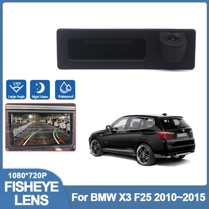 Car Trunk Handle Reversing 170° Rear View HD Camera Waterproof high quality For BMW X3 F25 2010 2011 2012 2013 2014 2015