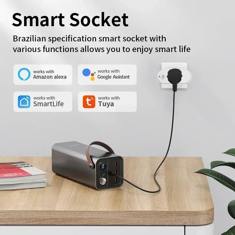 TNCE Tuya Wifi/Zigbee Socket Adaptador De Soquete Inteligente 16A/20A Suporte Smart Life App control Alexa Google Home Controle