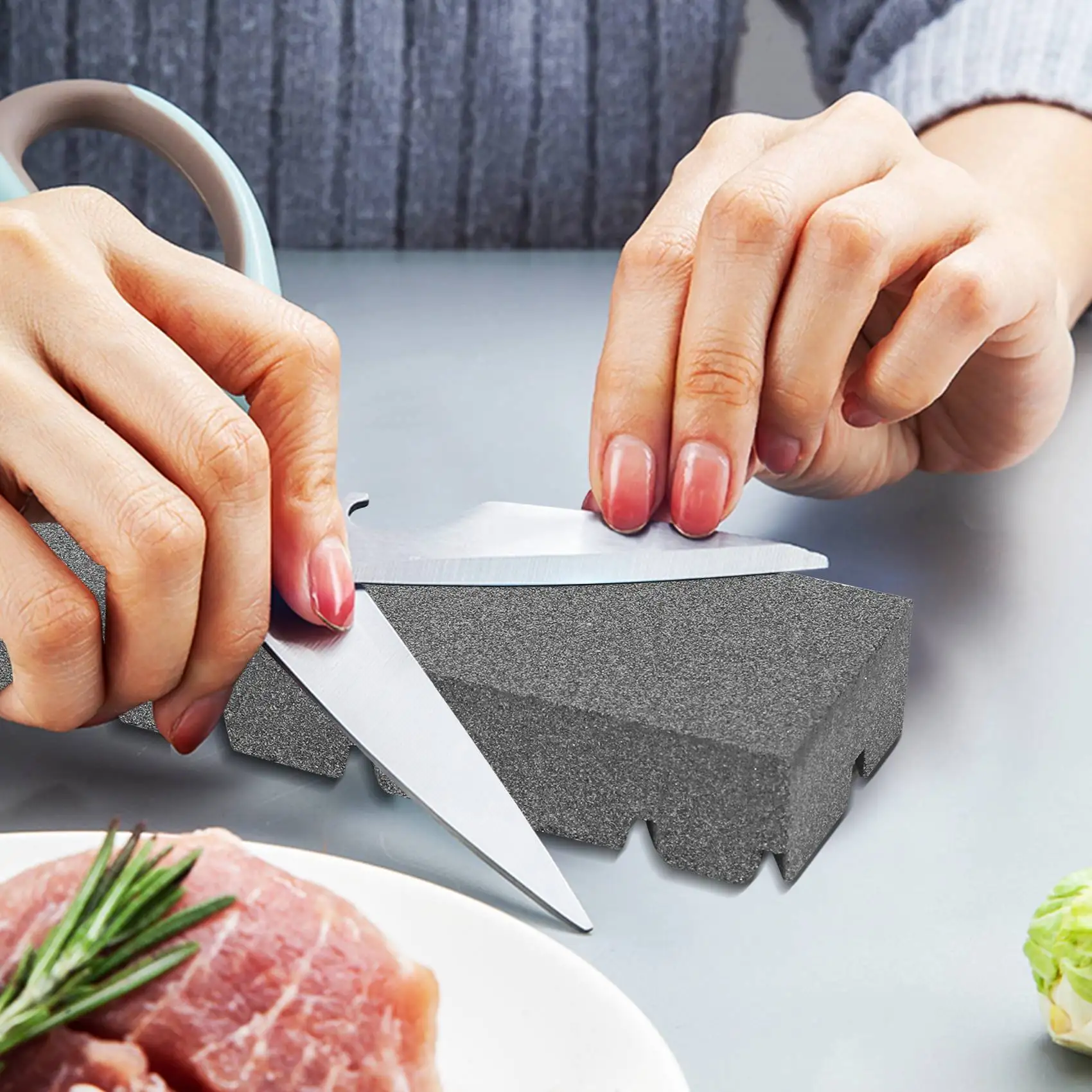 A75K Dual Grit Coarse/Fine Flattening Stone Set - Two Sharpening Stones Flattener - Whetstone Fixer with Grooves