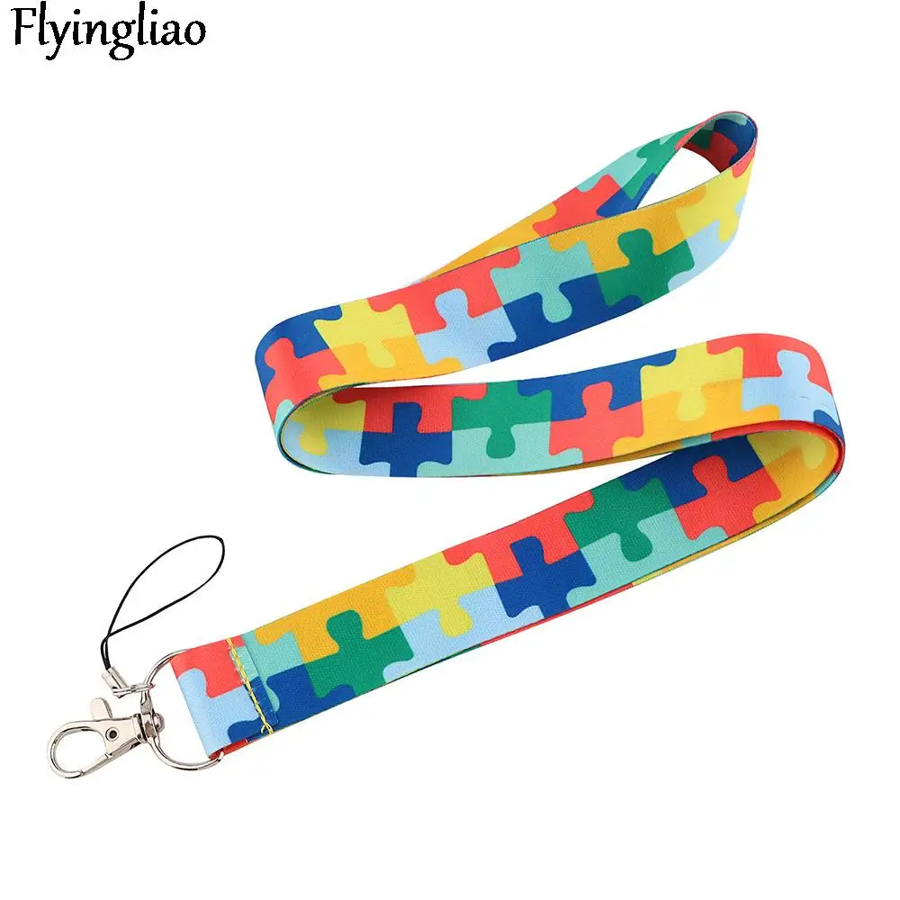 Autisme Doolhof Lanyard Credit Card Id Houder Tas Student Vrouwen Travel Card Cover Badge Auto Sleutelhanger Decoraties