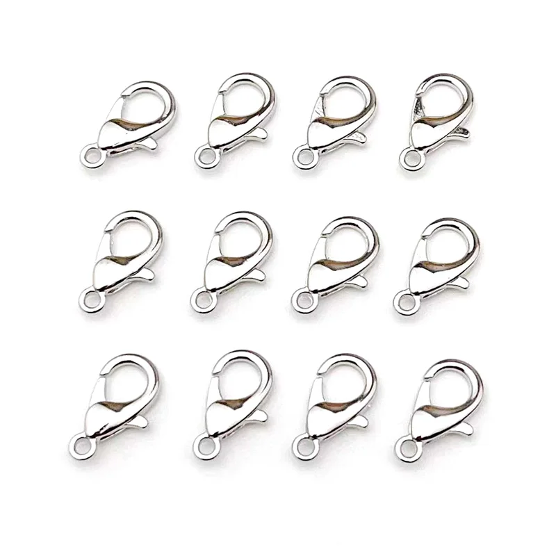 

500-1000 Pcs 302 Metal Plated White K Alloy Lobster Buckle DIY Make Handmade Necklace Bracelet Connecting Accessories Material