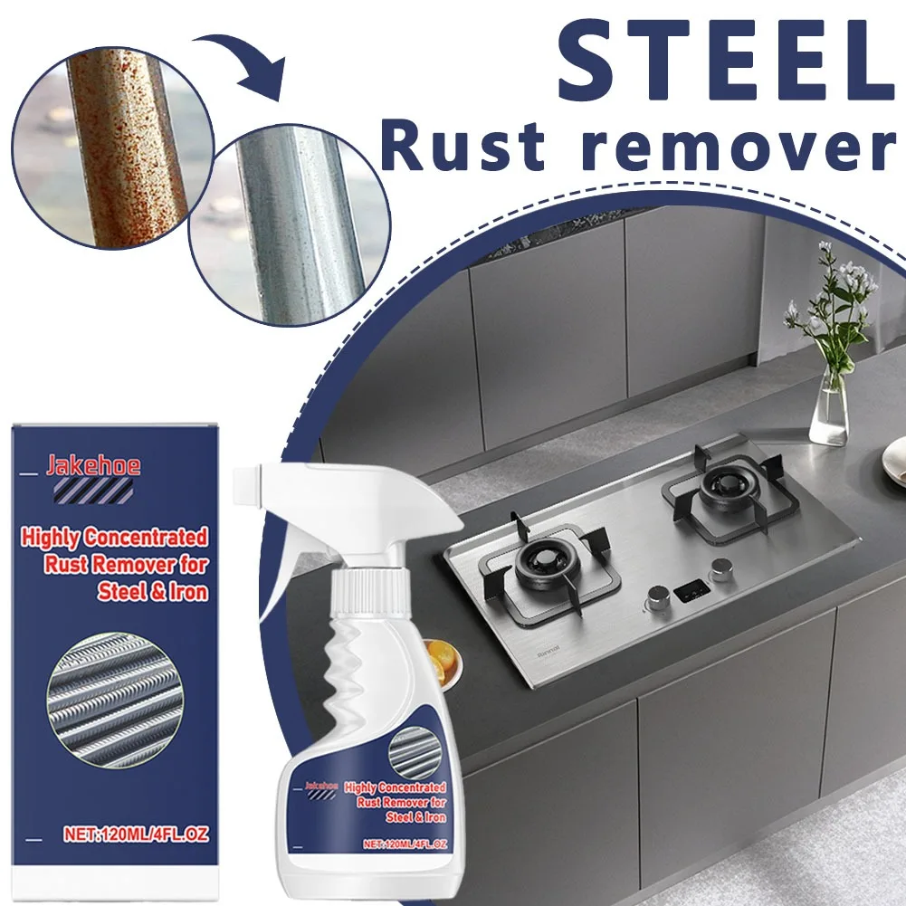 NEW 120ml Rust Remover For Stainless Steel & Metal Fast Rust Removal Dissolver Powerful Derusting Spray Car Maintenance Cleaner