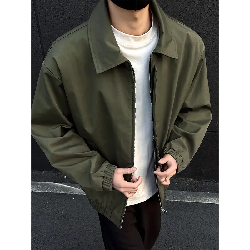 Spring Short Jacket Men Fashion Green Black Jacket Men Streetwear Hip-hop Loose Bomber Jacket Mens Casual Jackets Coat M-3XL