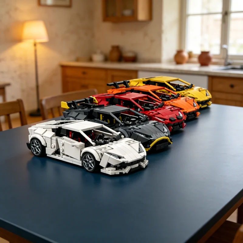 

2265 деталей MOC Lamborghini Huracan 5 в 1 LP610 4 City Champions, конструктор, креативный подарок, декор для демонстрации, сборная модель