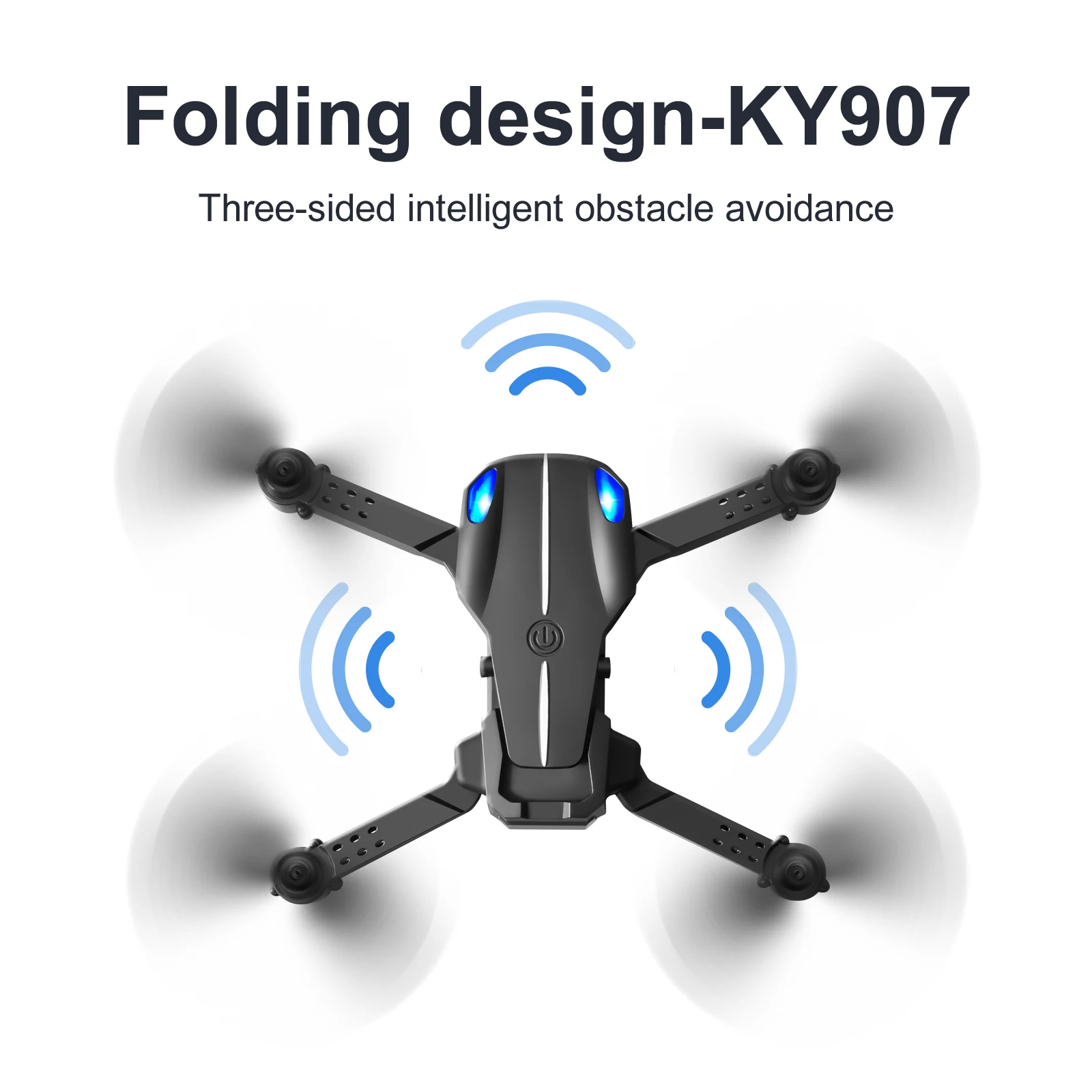 Mini Drone KY907 4K HD Dual Camera Drones Automatic Obstacle Avoidance Foldable Quadcopter FPV Height Keep RC Dron Toy Boy Gift