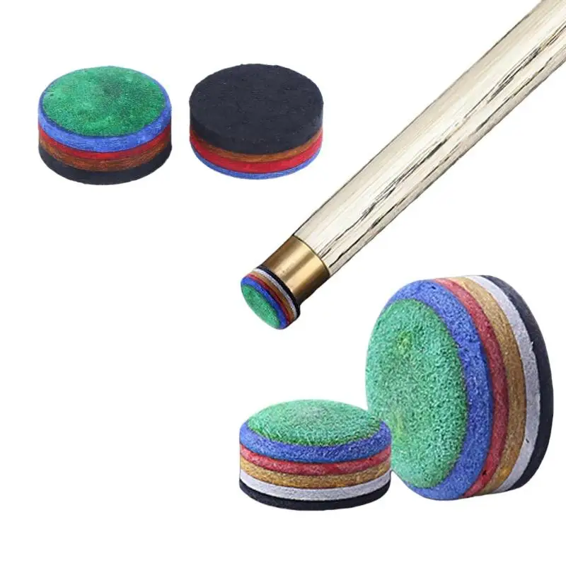 

One Pack 6 Layer Pigskin 11mm Rainbow Tips, Renovate Professional Billiard Pool Cue Tip Snooker Tool