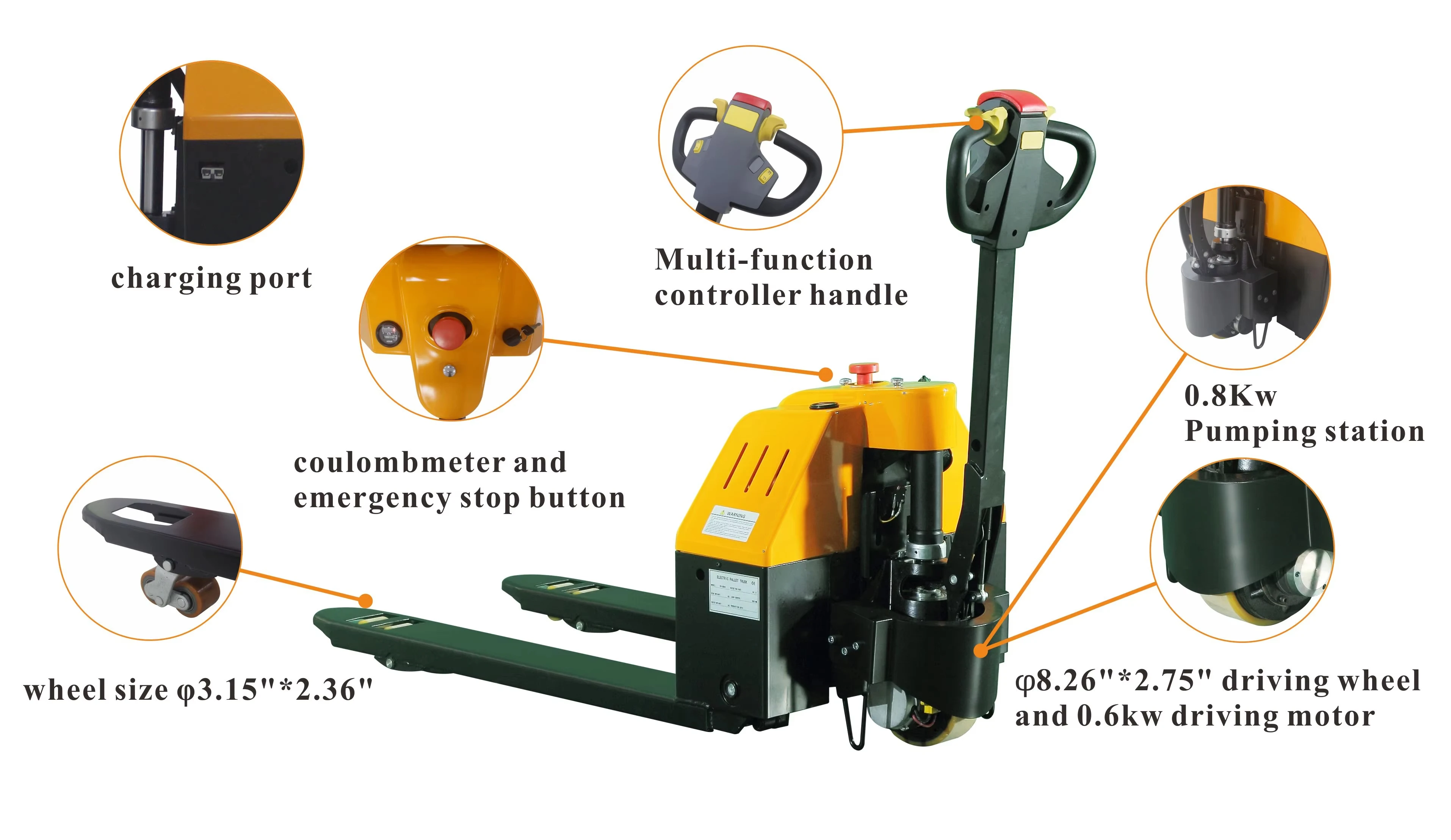 Strong Manufacturer Direct Sales Of 1500kg Electric Small Jack, Micro Battery Electric Pallet Truck