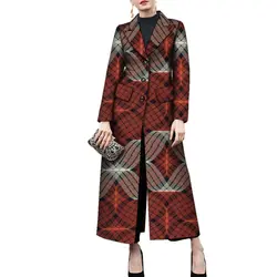 Ropa africana para mujer, chaqueta larga de manga larga con estampado de Ankara, abrigos para mujer, abrigo de moda, Boubou africano WY9645 2024