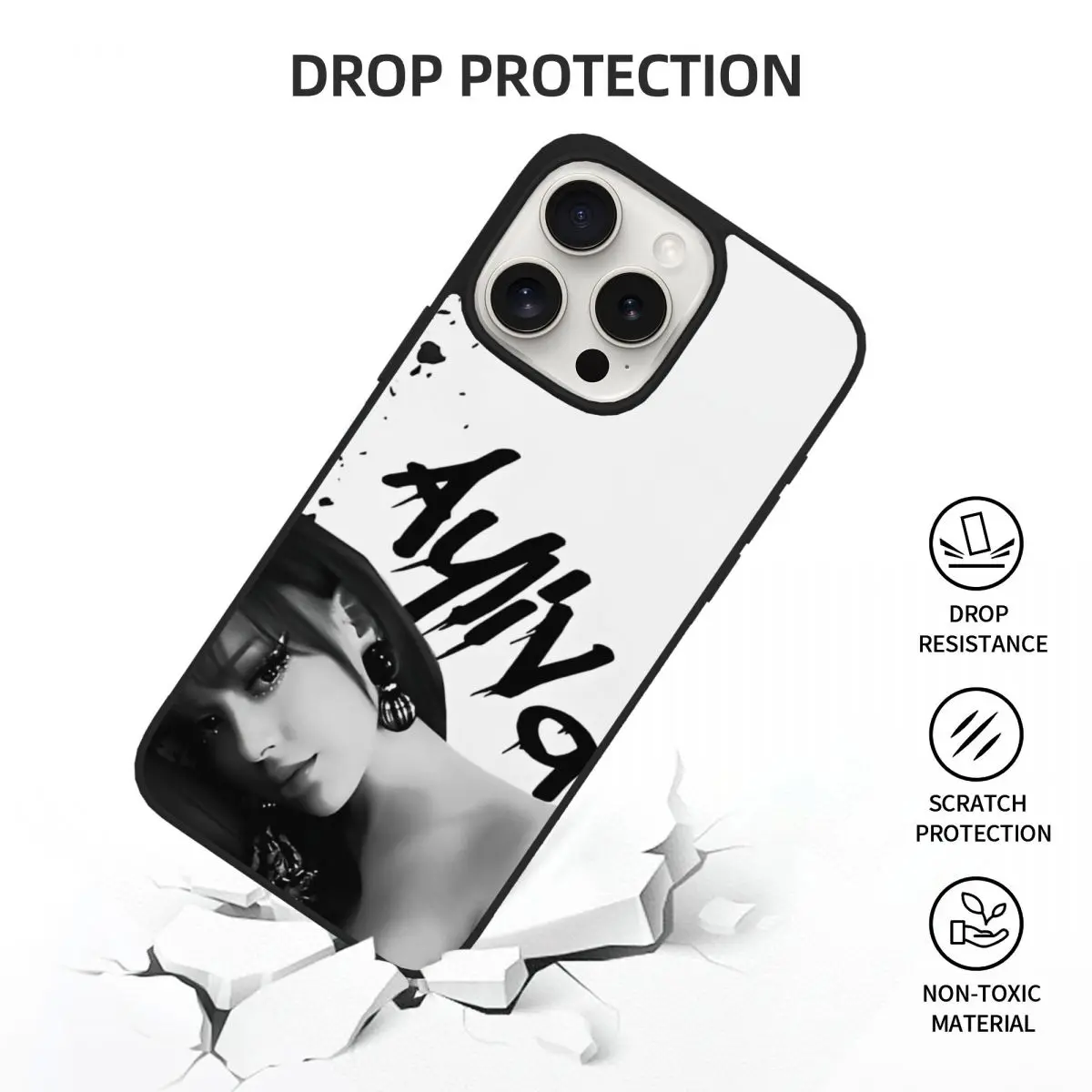 iPhone 15 Pro Max 소프트 TPU 뒷면 커버용 Funny Ayliva Singer 음악 전화 케이스