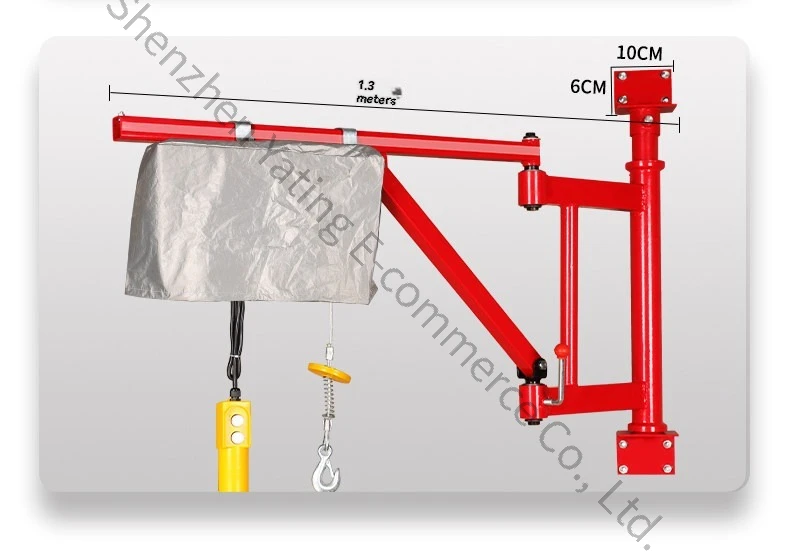 New 200KG Individual Double Folding Arm Bracket Lifting for Miniature Electric Hoist Column Bracket Small Window Crane