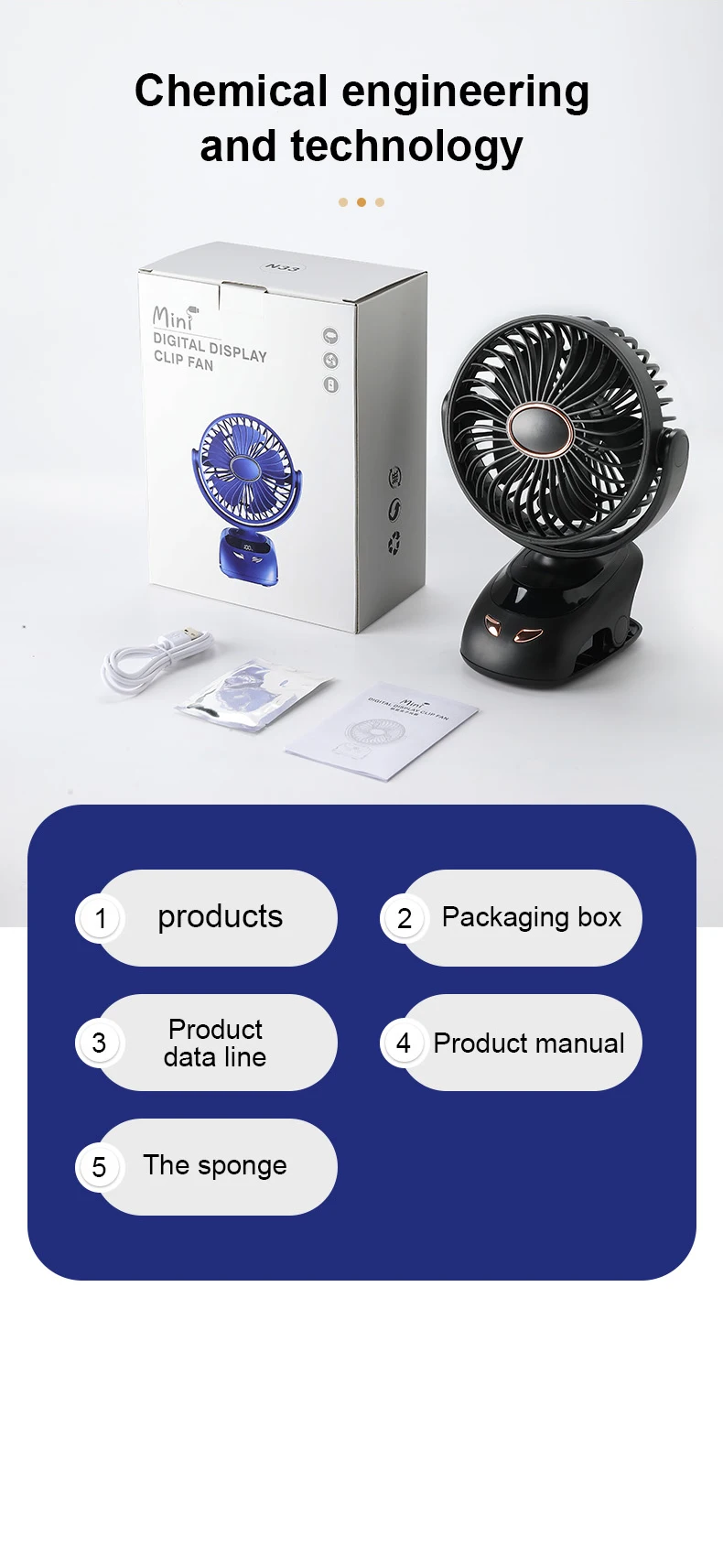 Portable Desktop Wireless Clip-on Electric Fan 2000mAh Battery Outdoor Travel Portable Electric Mini Fan for Baby Stroller Cart