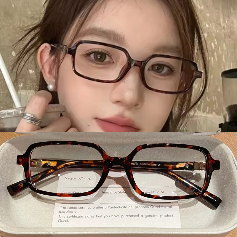 Quadratische Myopie-Brille für Damen, ultraleichter Retro-Rahmen, bequem und vielseitig, Anti-Blaulicht-Brille für Herren