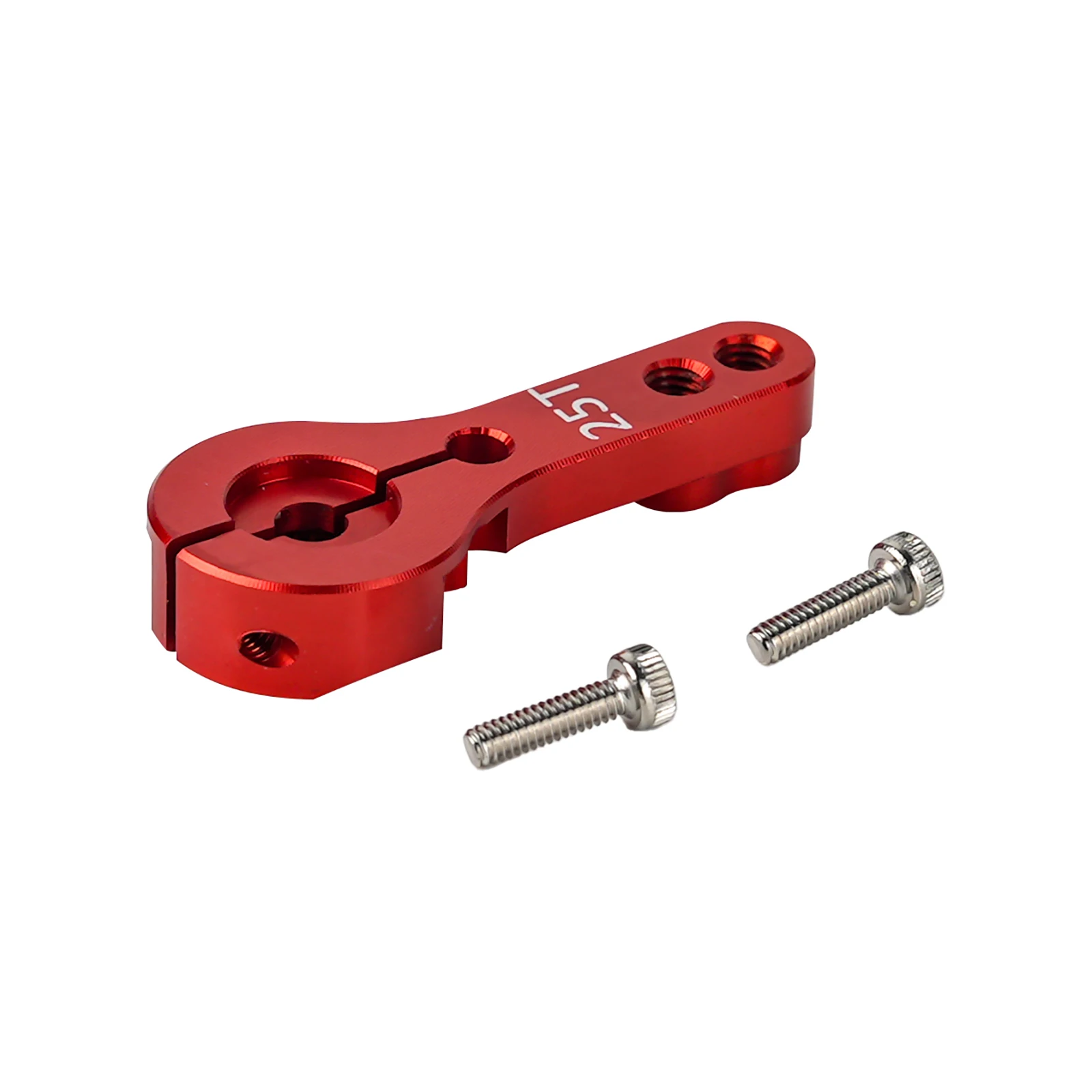 1/2/4PCS Red Aluminum Alloy Metal Servo Parts 3-hole Steering Arm 25T For Standard Servos 25T Metal Swing Horn Arm Accessories