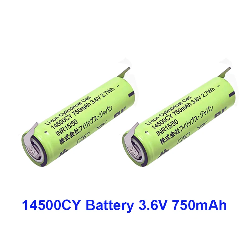 

3,7 В 750 мАч 14500CY Сменный литий-ионный аккумулятор для зубной щетки Philips Sonicare HX6730 HX9340 HX6510 HX6511 HX6970 HX6380 HX6340