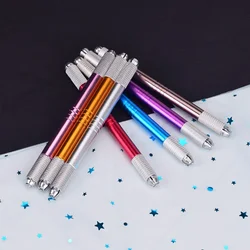 1PC Microblading Double Head Manual Pen Tattoo Machine Needle Blade Permanent Makeup Embroidered Eyebrow Lips Tebori Munsu