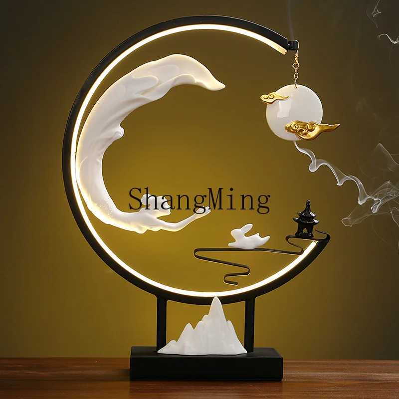 FG New Chinese-style Chang'e Flying to the Moon Creative Backflow Incense Burner Home Furnishing  Office Desktop Decoration